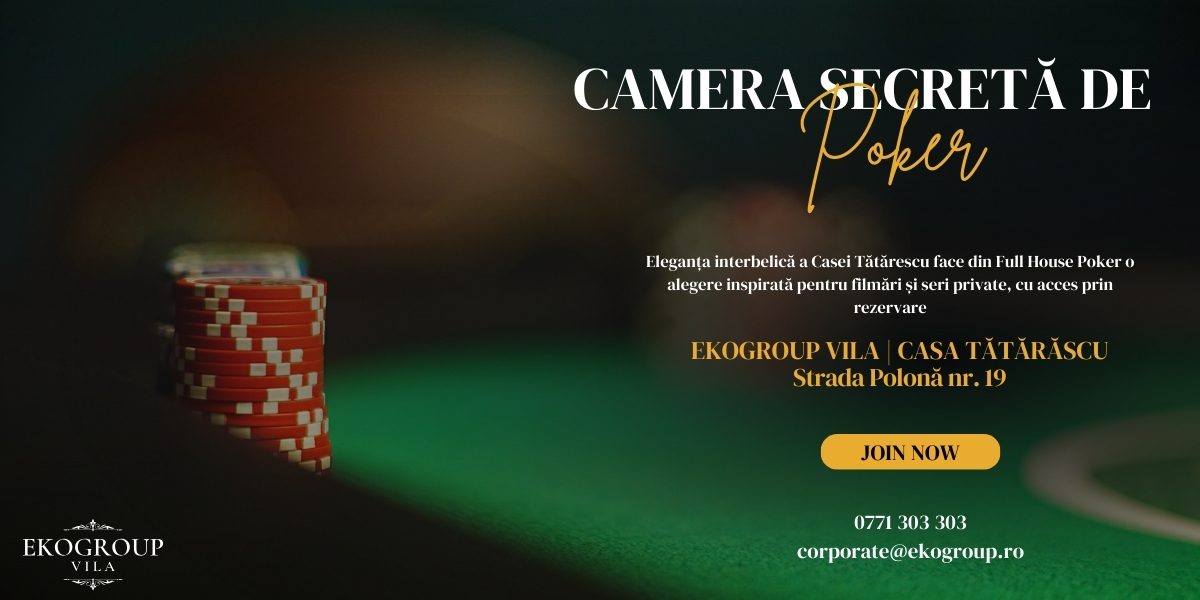Full House Poker: O experiență exclusivă în camera de poker secretă cu set de poker chip set autentic interbelic